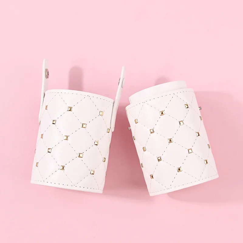 Make-up-Pinselhalter mit Nietenschnalle, Eimer, PU-Leder, staubdicht, Kosmetik-Organizer mit Deckel, tragbare Aufbewahrung von Schönheitswerkzeugen für die Reise
