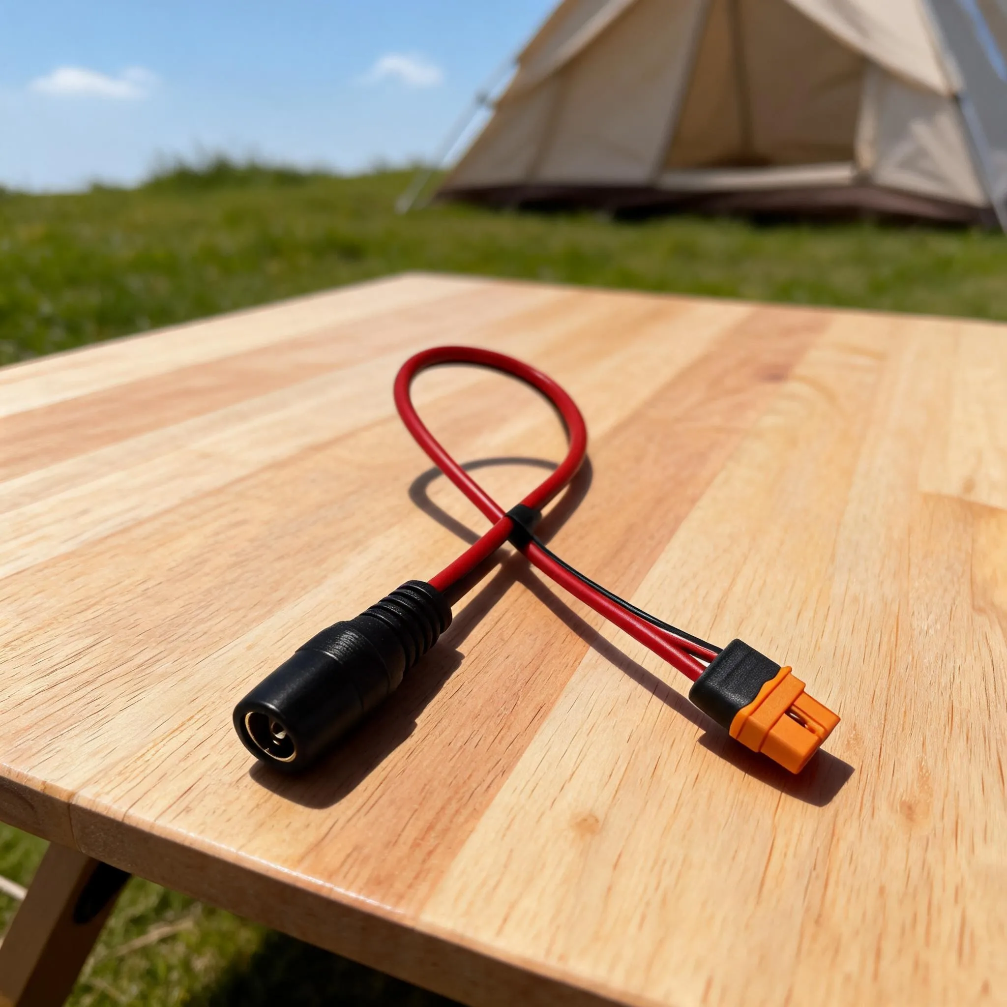 DC7909 F to For XT60 IF F Power Cord 0. 2.0mm2 14AWG Copper Wire Compatible with 1V to 36V Solar Power Devices