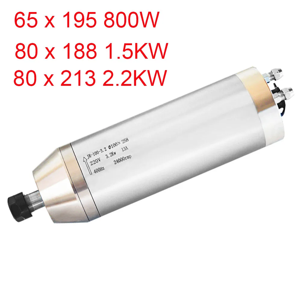2200W 80*213 Engraving Electromechanical Spindle High-speed Power Head Accessories High-precision Spindle Motor