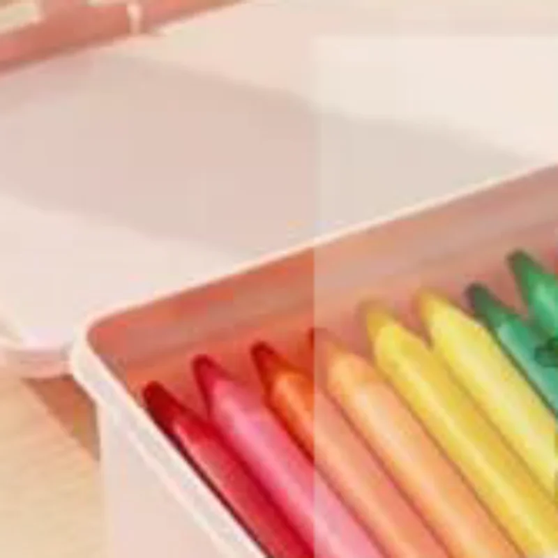 1 Pcs Clear Colorful Pencil Box Large Capacity Plastic Organizer Storage Boxes For School Bulk Stackable Design Office Supplies