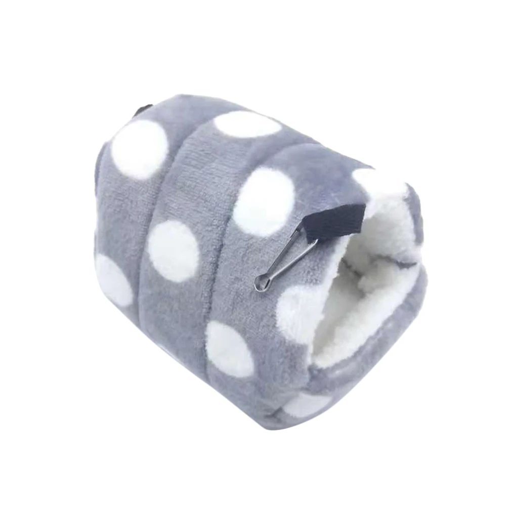 

Trendy Fleece Bed House Hammock for Squirrel Hedgehog Hamster Chinchilla L Grey Winter Warm Pet Cage Accessories Easy Portable