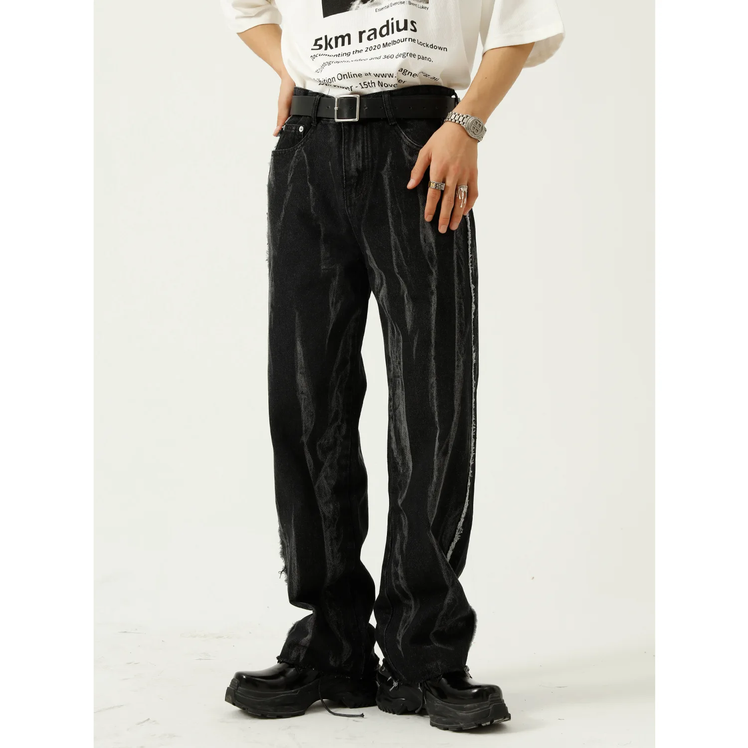 

Men hip-hop casual fashion men's High Street Retro Street clothing