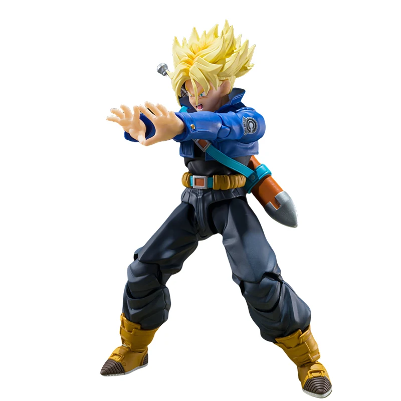 Bandai Original SHF Dragon Ball Z Super Saiyan Trunks Boy From The Future Anime Action Figures Finished Model Toy Gifts For Men