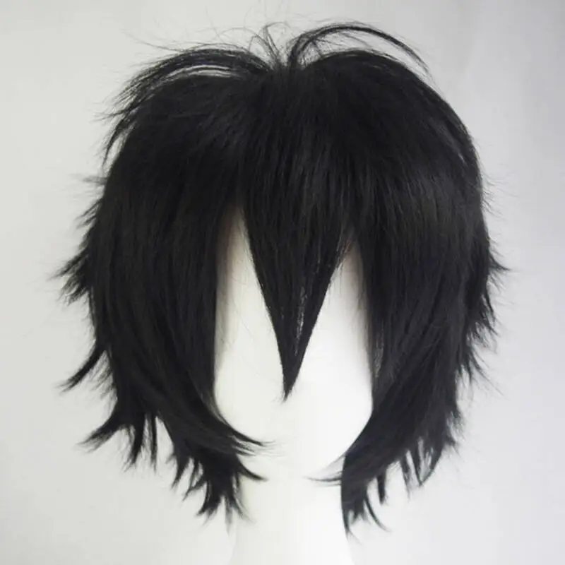 Multicolor Layered Short Spiky Synthetic Wig Unisex Anime Male Character Halloween Party Convention Game Cosplay Daily Fashion