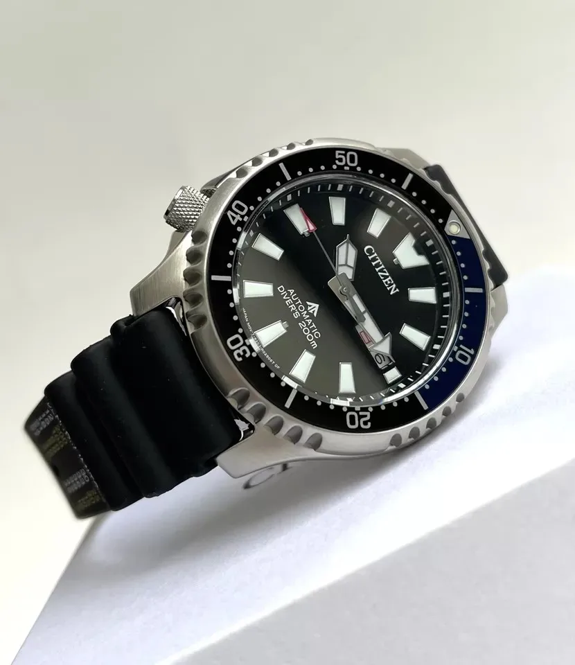 Original CITIZEN Men's mechanical watch Luminous Diving Sports Watch 20bar waterproof NY0120-01X