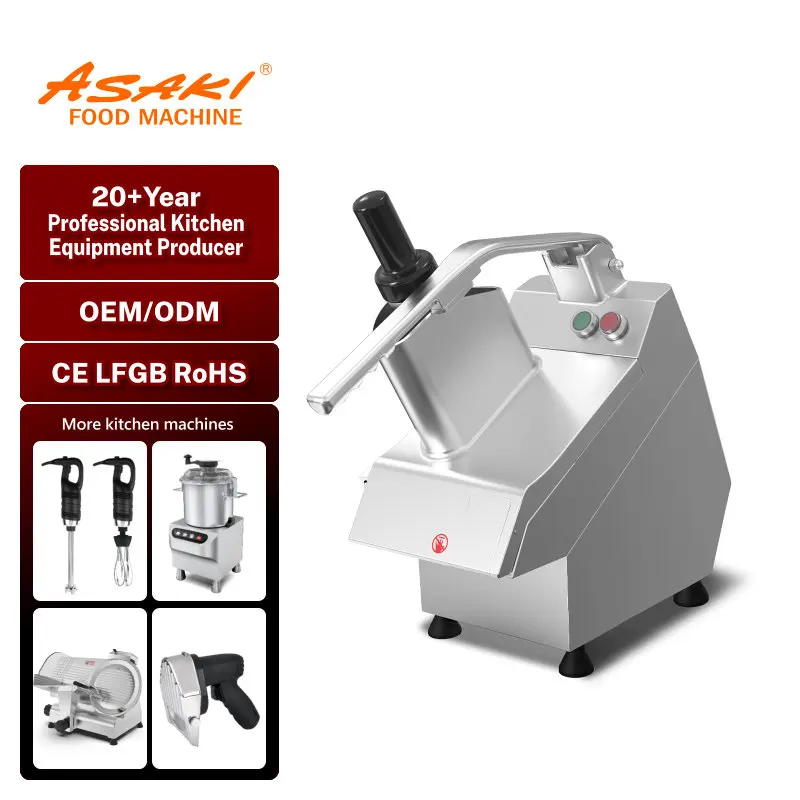 

ASAKI Hot Sale Stainless Steel Food Processor the Commercial Multi-Purpose Electric Vegetable Cutter Machine