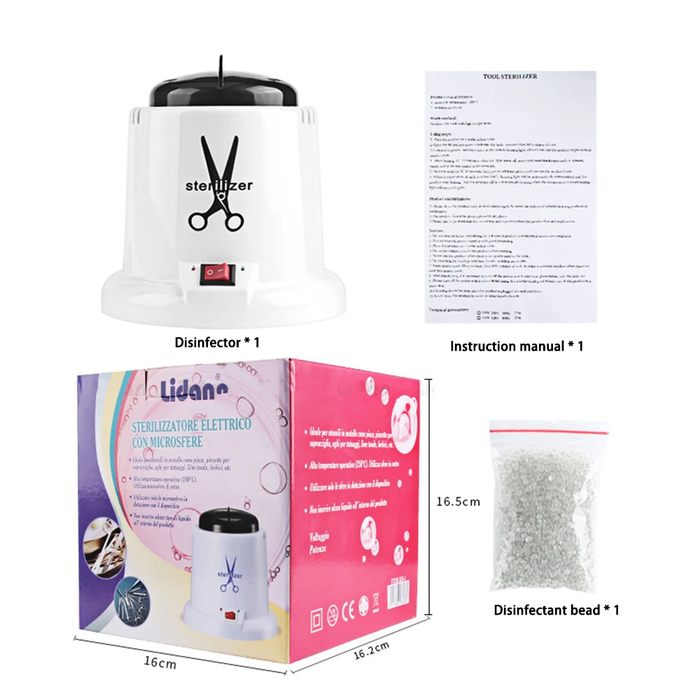 100 واط ارتفاع درجة الحرارة تطهير الخرز الكوارتز الرمال معقم مانيكير معدات معقم صندوق مسمار أدوات الرسم