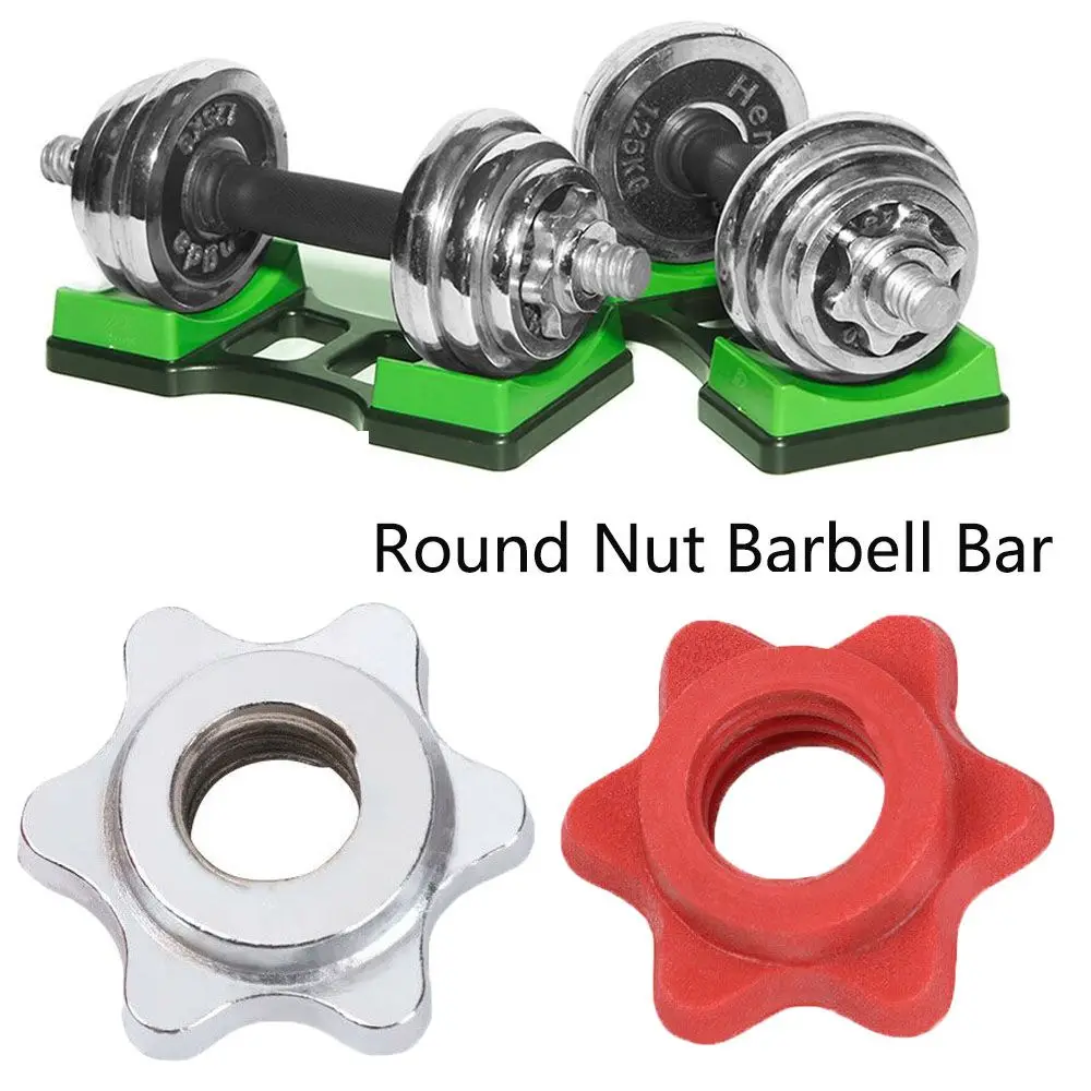 Durable Dumbell Accessory Clamps Dumbell Spin-lock Weight Lifting Accessories Dumbell Nut Hexagon Nut Barbell Bar Collar Screw