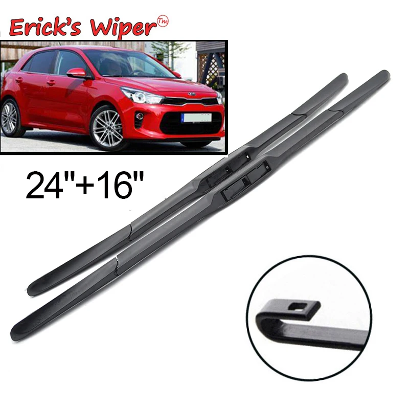 Erick\'s Wiper LHD Hybrid Front Wiper Blades For Kia Rio 4 MK4 2017 - 2023 Windshield Windscreen Window Car Rain Brushes 24\