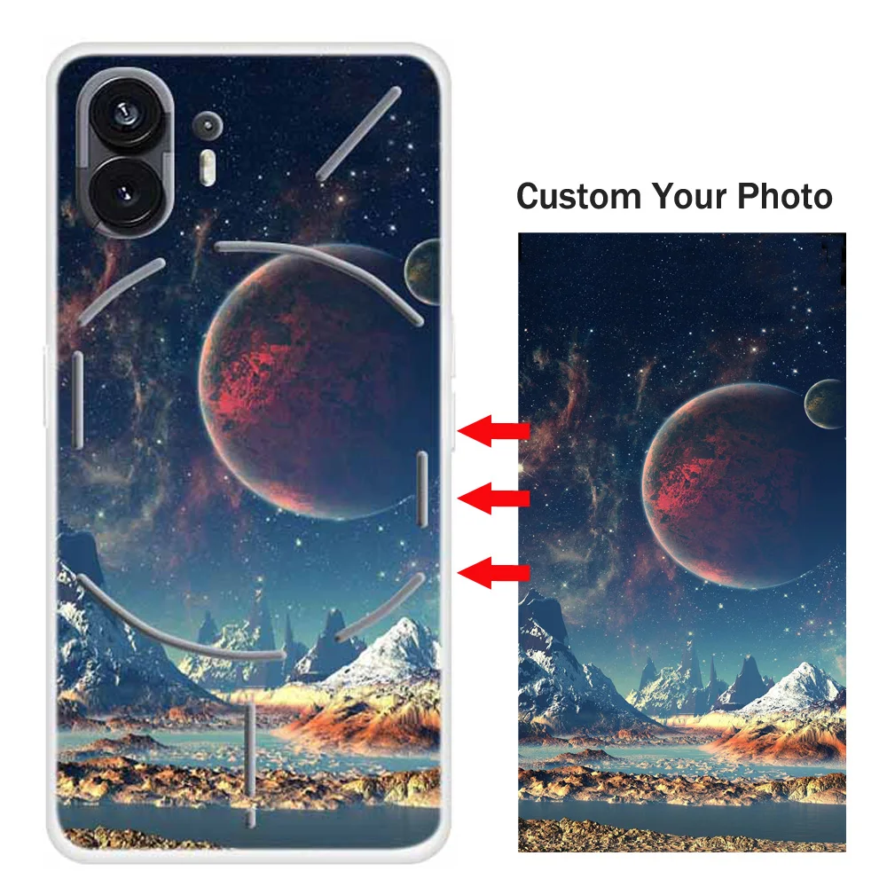 Custom Personalized Cases For Nothing Phone 2 (2) II DIY Cover For Nothing Phone 1 (1) Design Photo Picture TPU Transparent Case