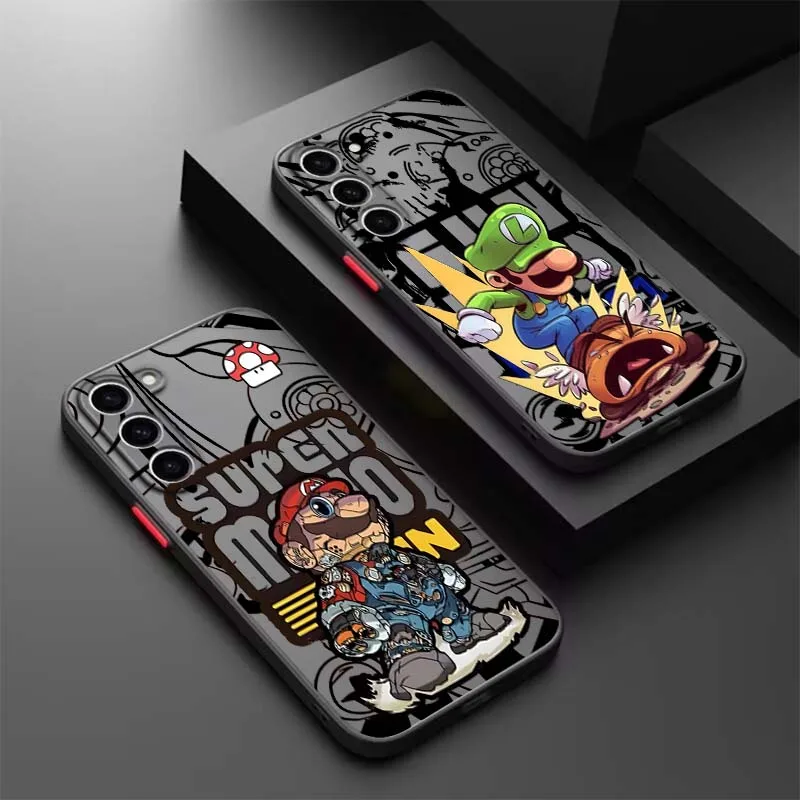 

M-Marios Art Popular Cool For Samsung S25 S24 S23 S22 S21 S20 S10 S9 Ultra Plus Edge FE 5G Frosted Translucent Phone Case
