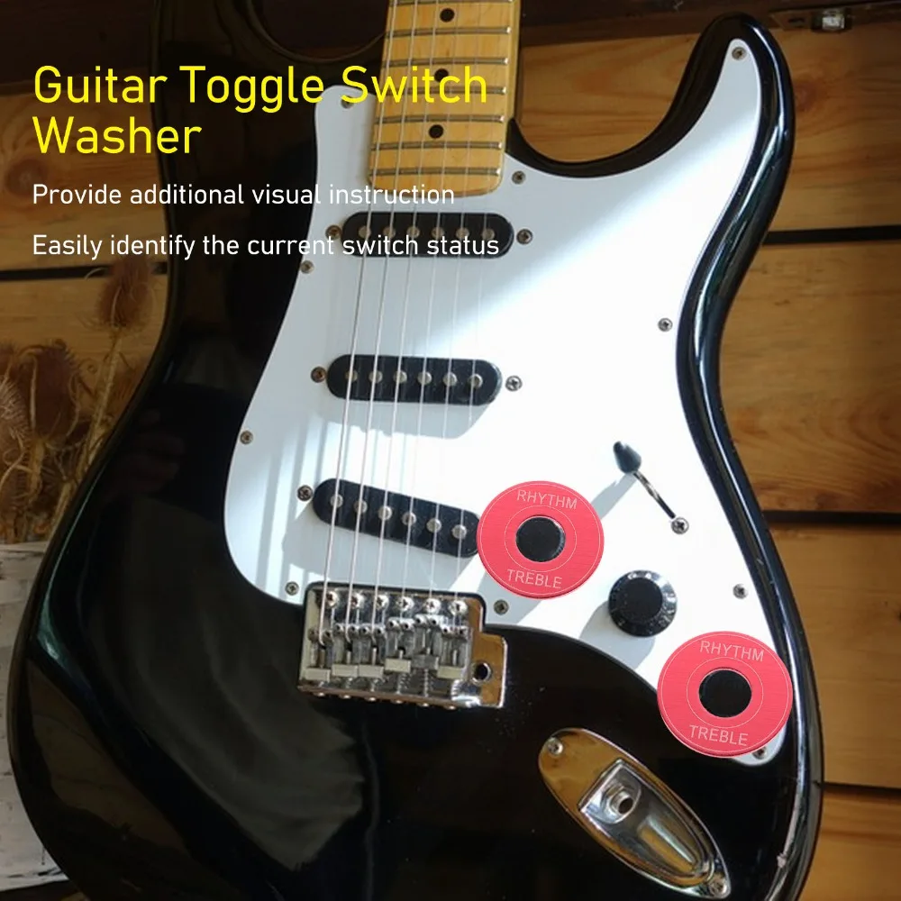 2PCS Aluminum Alloy Guitar Toggle Washer Red Color Toggle Switch Washer Electric Guitar Switch Gaskets For Electric Guitar