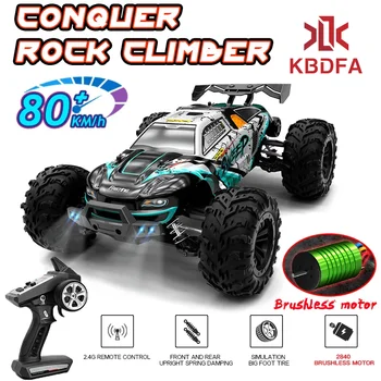 1:16 RC Car Brushless Off Road 4x4 High Speed ​​80km/h 2.4G Remote Control Car with LED Drift Monster Truck Toys for Adults Kids