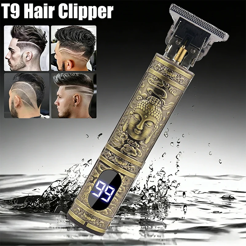 

2026 Vintage Cordless Hair Clippers for Men Electric Beard Trimmer Shaver Zero Gapped Precision Cutting Grooming Kit/Accessories