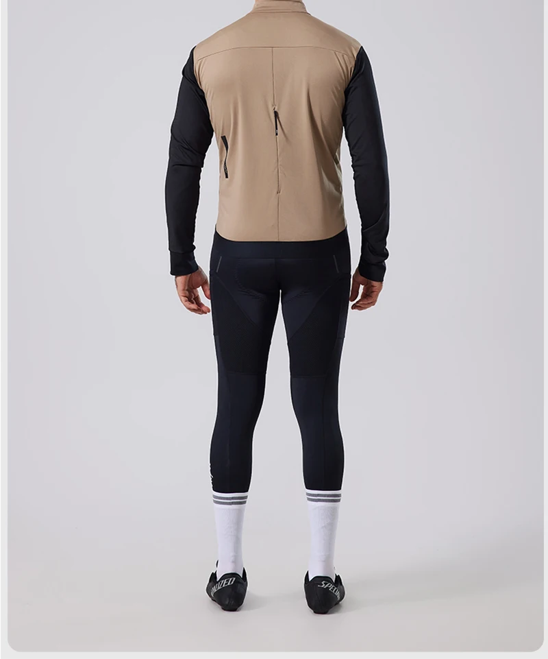 YKYW Herren-Radjacke, winddicht, wasserdicht, langärmelig, MTB, Fahrradmantel, Fahrradsport, Windjacke, Doppelreißverschluss, Radtrikot – Detail 17