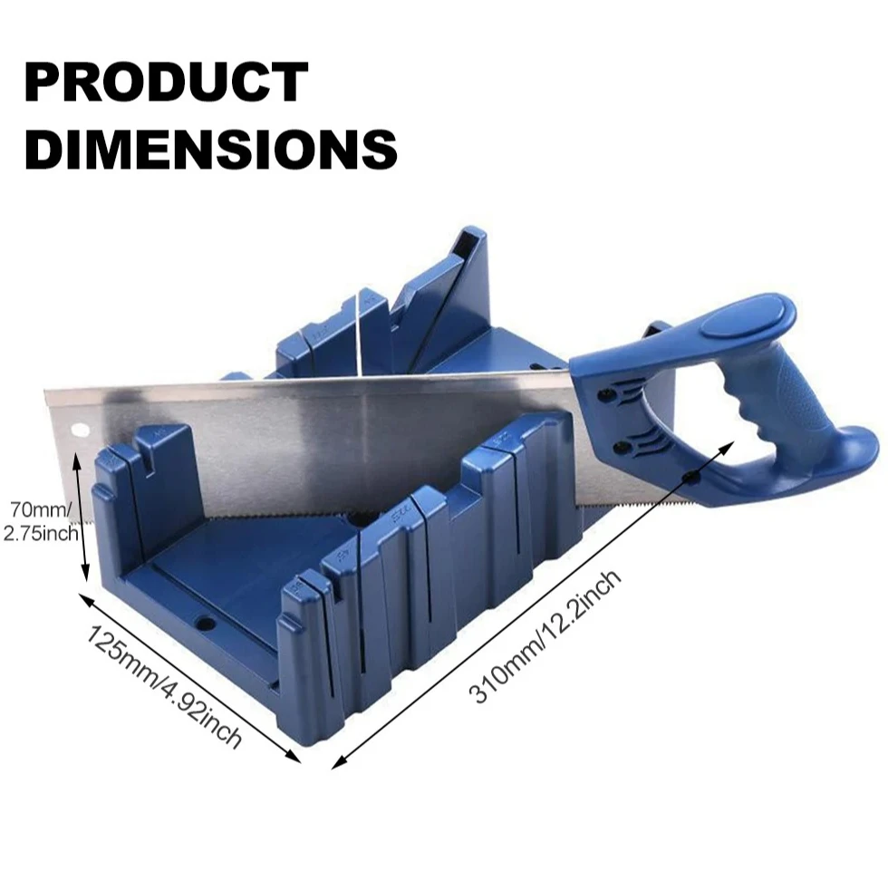 صندوق ميتري صندوق المنشار الخلفي 45 درجة/22.5 درجة/90 درجة صندوق منشار ميتري متعدد الوظائف حامل منشار ميتري تخزين المنشار