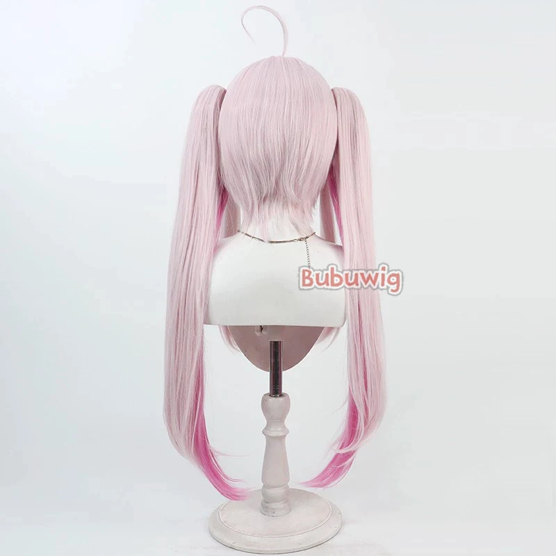 Bubuwig Kunsthaar Na Sera Cosplay Perücken Virtual YouTuber Na Sera 80 cm lange rosa gemischte heiße rosa Pferdeschwanzperücke hitzebeständig