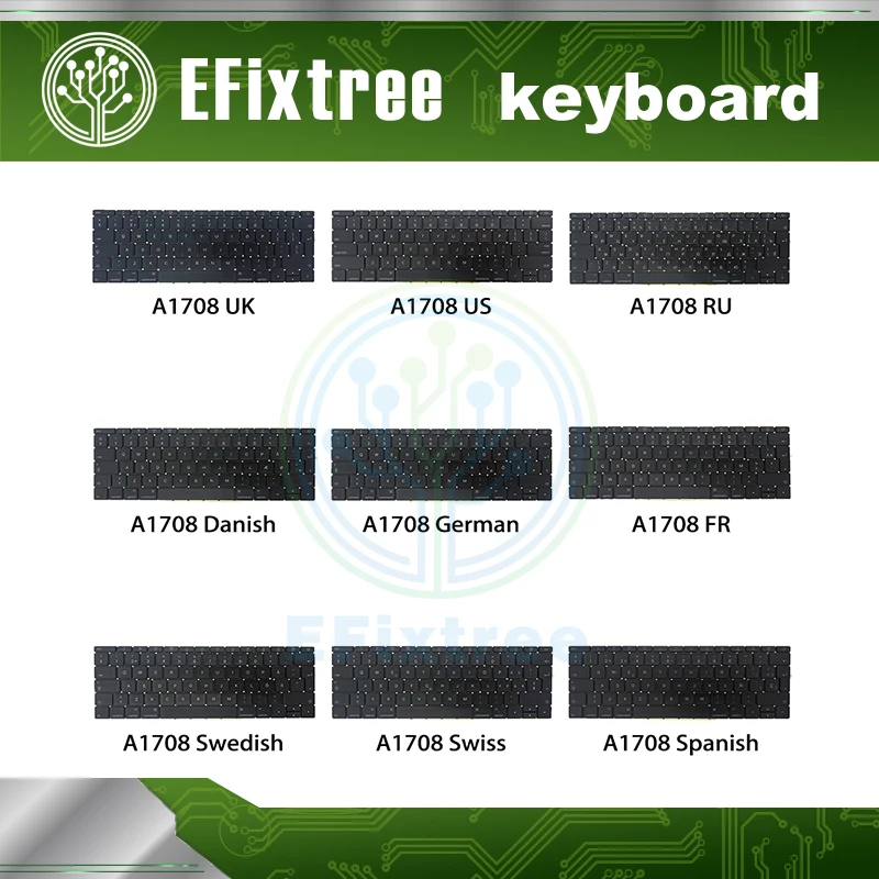 Full New Laptop Keyboard, Multi-Language for MacBook Pro 13