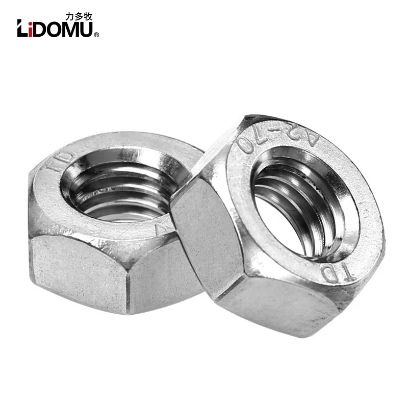 1/2/5/10/20pcs สแตนเลสสตีล hexagon nut,สกรู caps,M1.6 M2 M2.5 M3 M3.5 M4 M5 M6 M8 M10 M12 M14 M16 M18 M20 hex nuts