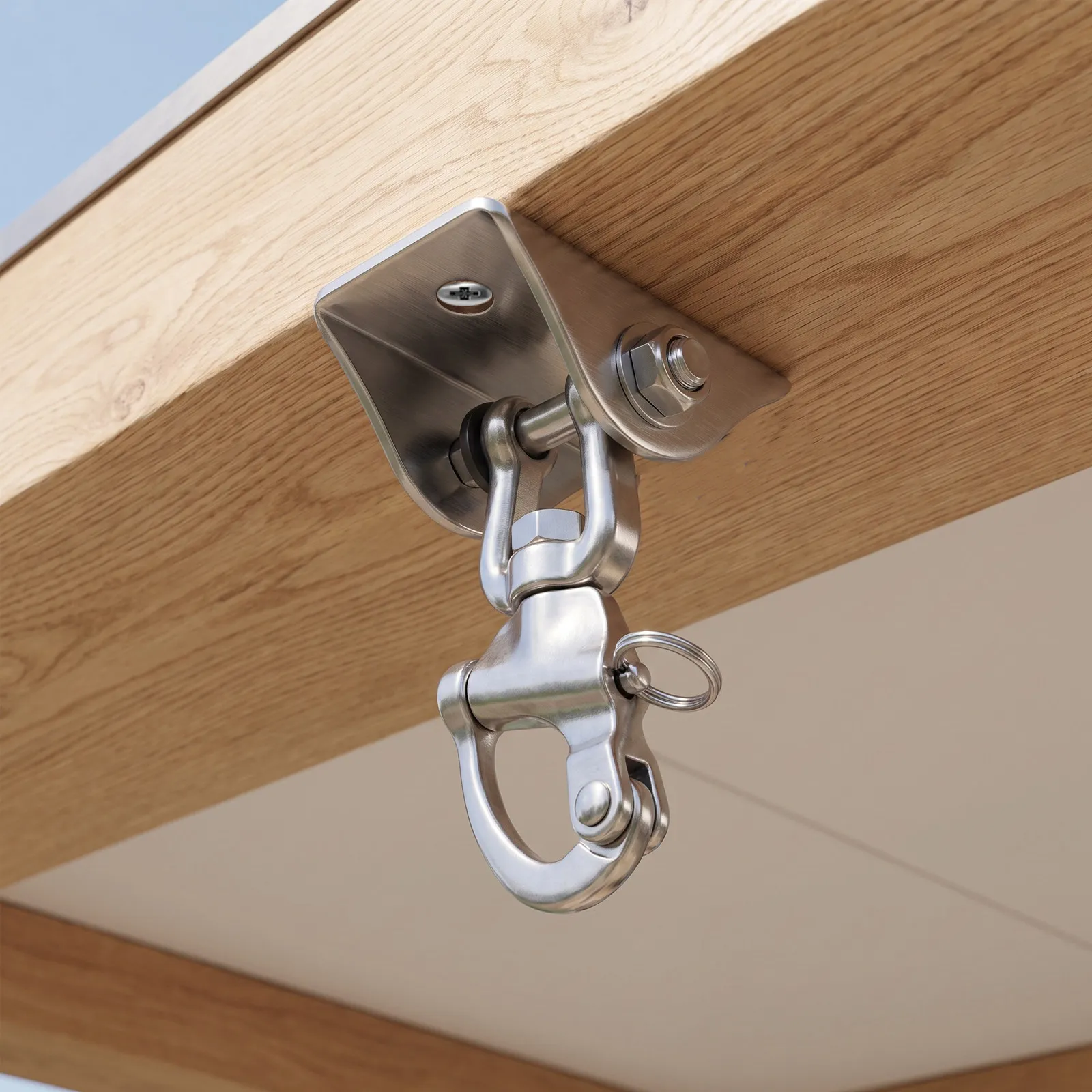 Stainless Steel Heavy Duty Swing Hanger 882 Lb Load Bearing 360 Degree Swivel Hook Punching Bag Holder Boxing Punch Bag Bracket