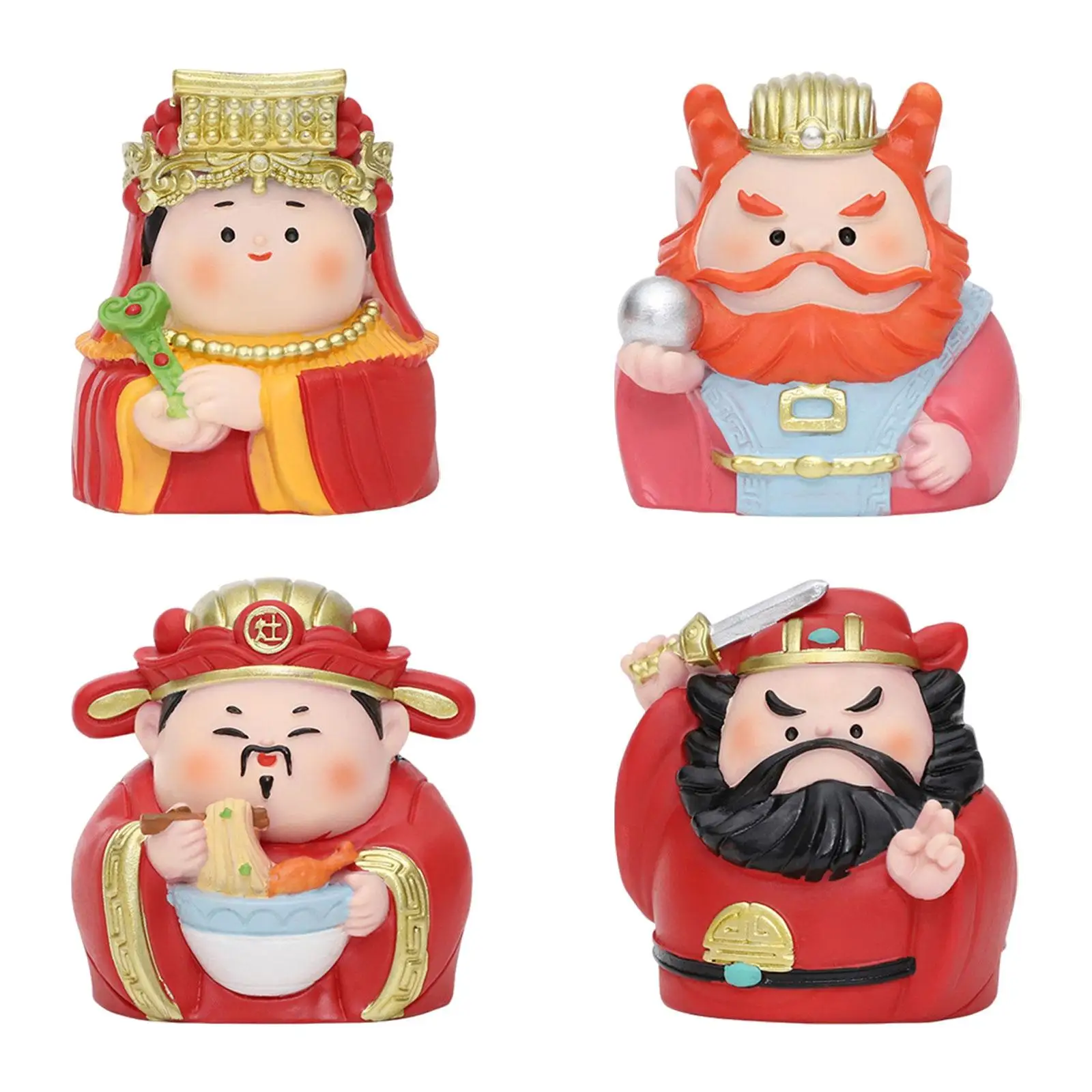 

Cartoon Resin Chinese Immortal Figurine Lovely Fengshui Sculpture Car Dashboard