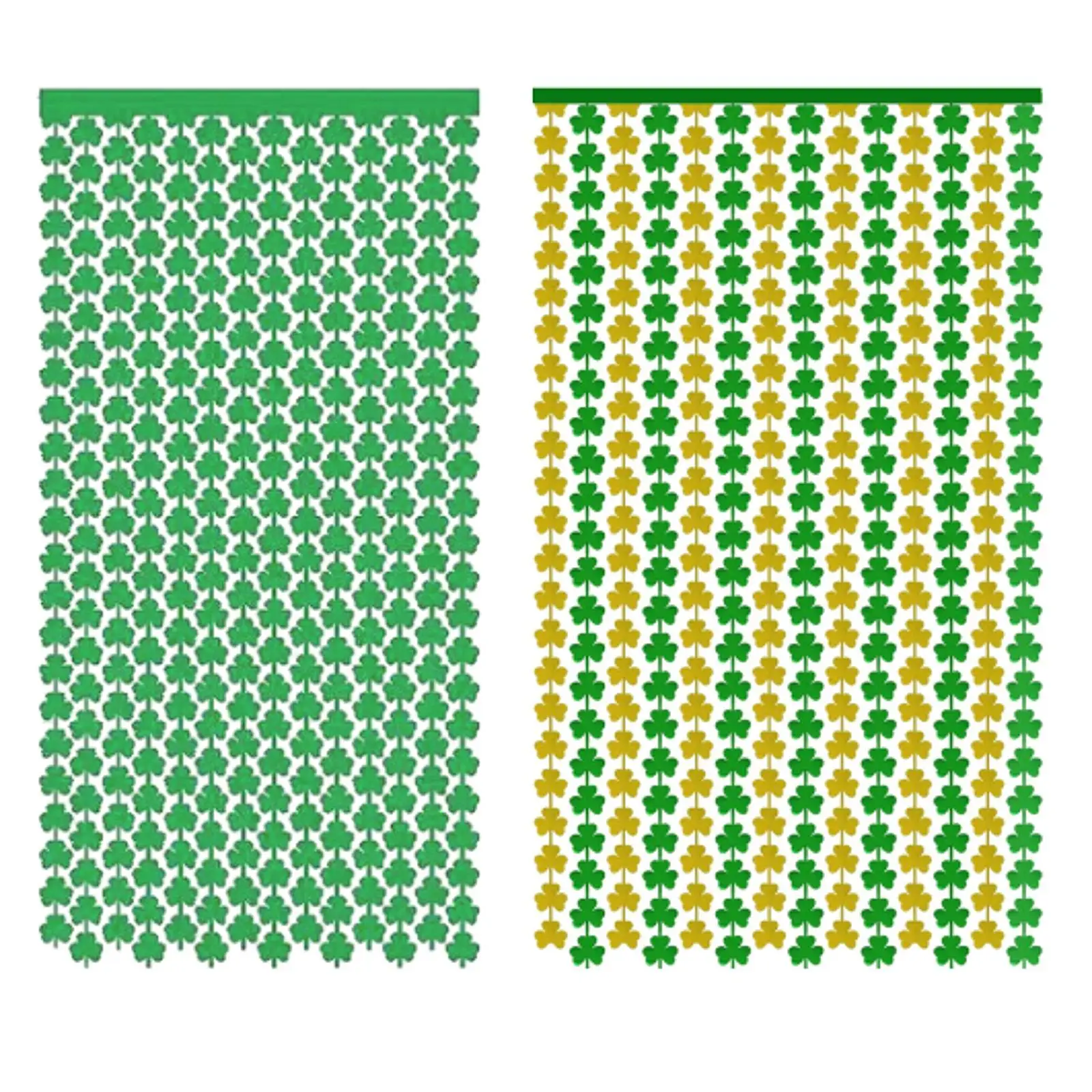 39x78.7inch ST Patrick's Day Tinsel Curtains Multifunctional Photo Props