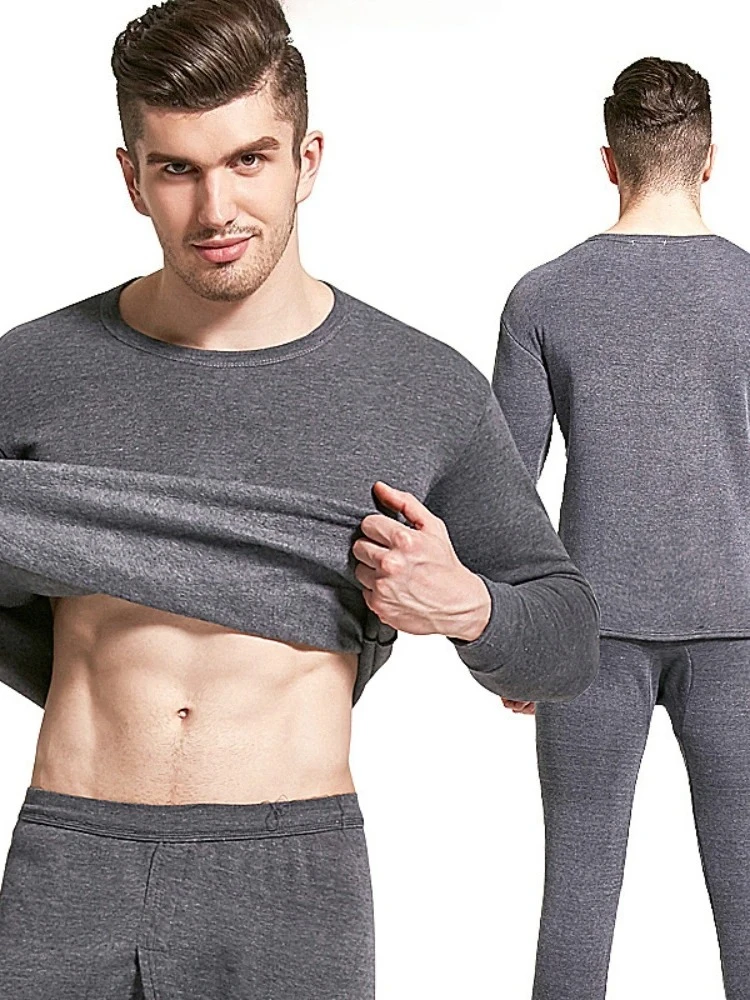 

Winter Thermal Underwear Long Johns Men's Keep Warm Tops + Pants Set Thick Clothes Comfortable Thermo Underwear Sets