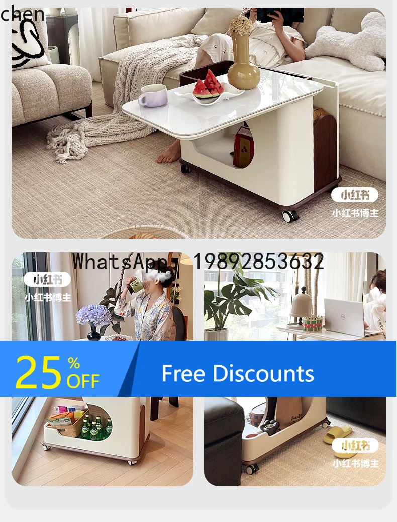 

trolley living room dual-purpose mobile folding snack trolley lifting coffee table