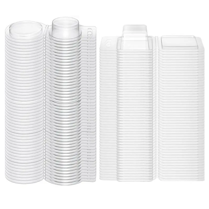 

ABMH-200 шт. прозрачных пластиковых форм-контейнеров для восковых плиток, ПЭТ, квадратные, 1 унция, для свечей