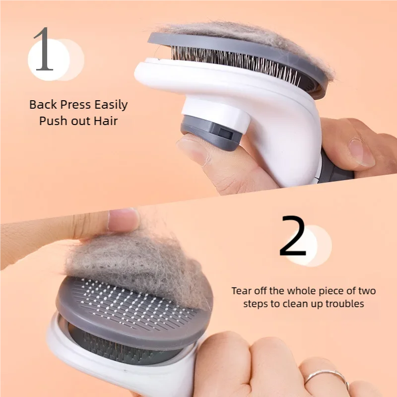 فرشاة إزالة شعر الكلاب، مشط للعناية بشعر القطط والكلاب للشعر الطويل، فرشاة تنظيف الشعر للحيوانات الأليفة، مستلزمات الكلاب