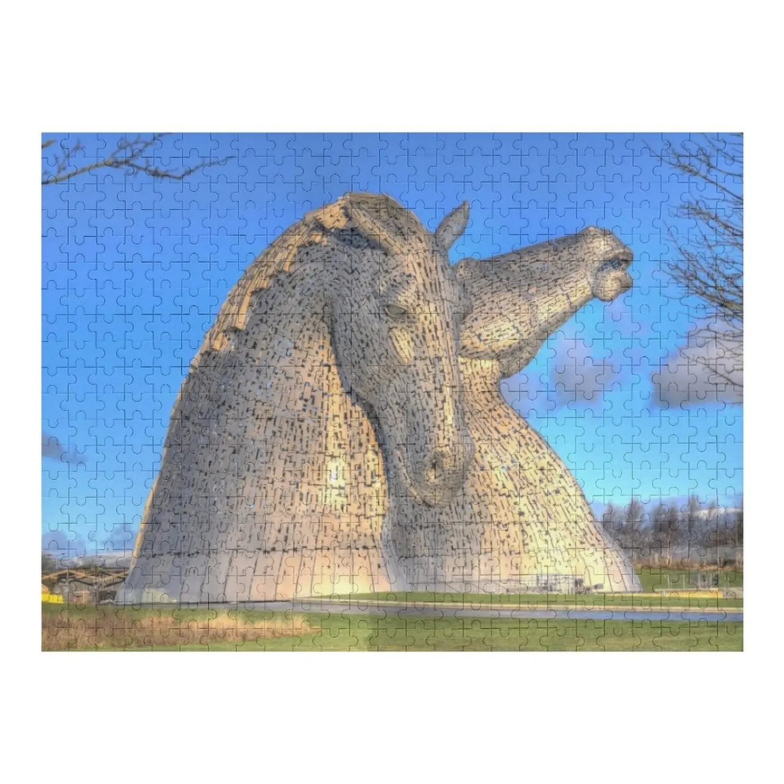

the Kelpies , Helix Park , Falkirk , Scotland Jigsaw Puzzle Personalized Toy For Children Custom Wood Puzzle