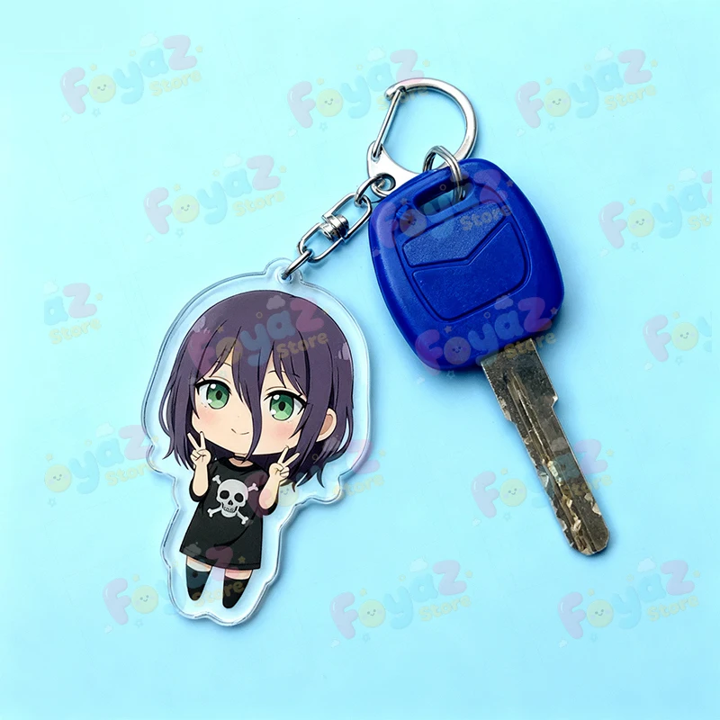 Anime Reze Art Keychain Accessories Bag Charms Devil Manga Women Keyrings Jewelry Csm Chibi Fans Freinds Gift view 5