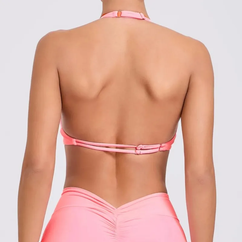 Sport Bra 2025 New Sports Women Yoga Set Clothers GYM Crop Top Home Fitness Workout Underwear Dancing Vest Running Bike Shirt