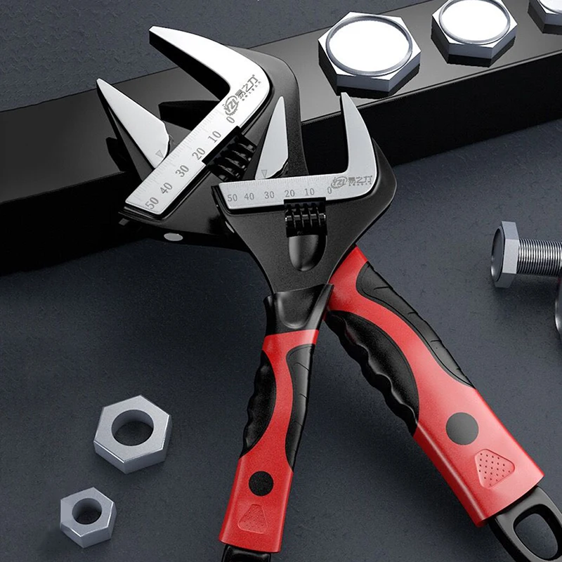 Adjustable Wrench Stainless Steel Universal Spanner Mini Nut Key Hand Tools Household Multifunctional Pipe Wrench