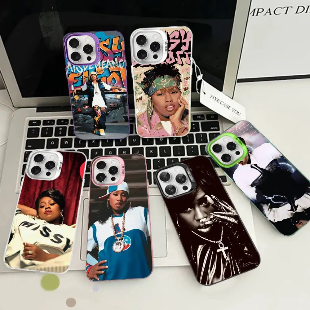 Fundas de Teléfono de la Rapera Missy E-Elliott para iPhone 17, 16e, 15, 14, 13, 12, 11 Plus, Pro Max, ProMax, Fundas Coloridas
