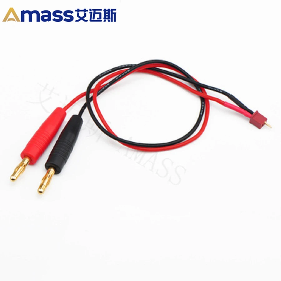 Free Shipping Amass 30cm Mini T-plug Connector to 4.0 Banana Plug Charge Cable for Rc Helicopter Quadcopter Lipo Battery