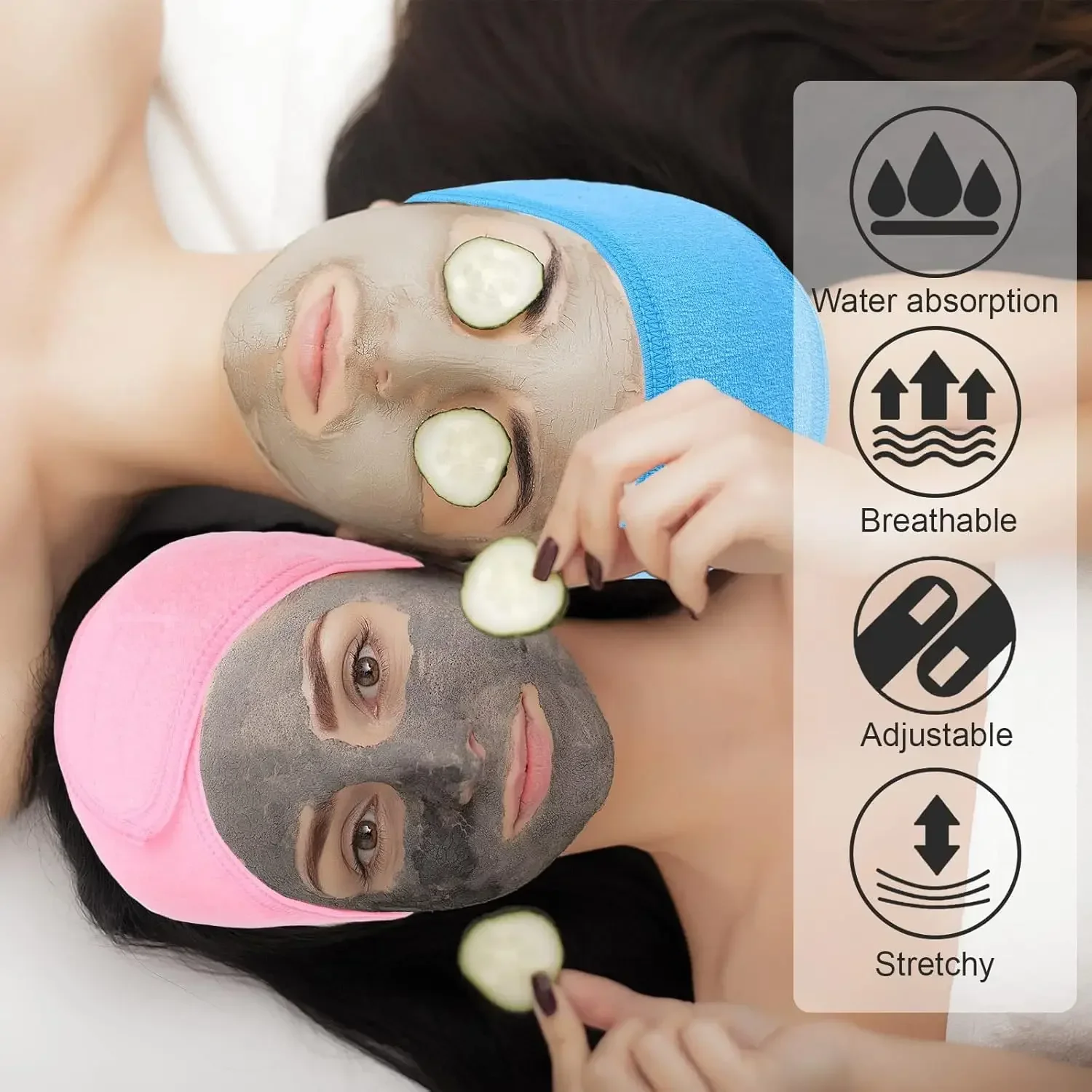 

1/2 шт. Новая регулируемая повязка на голову для девочек, широкая повязка для спа-процедур, йоги, душа, макияжа, умывания, косметическая повязка, мягкая махровая повязка для волос