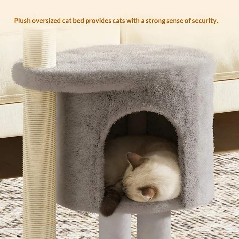 Árbol para gatos en media luna con cama integrada y rascador - imagen 5