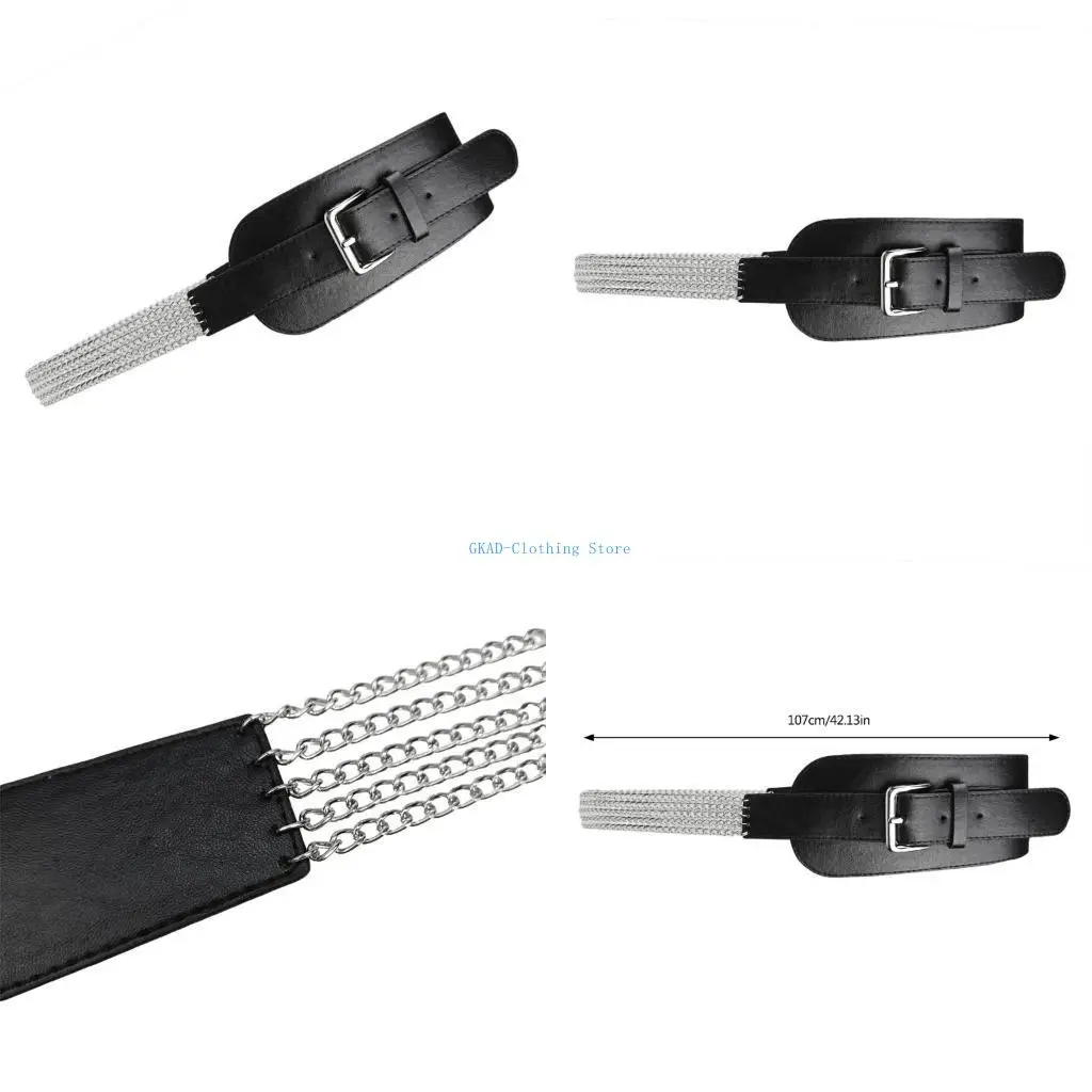 N0PE Oversized Waist Belt Personality Statement Waistband Casual Wear Stylish Belt