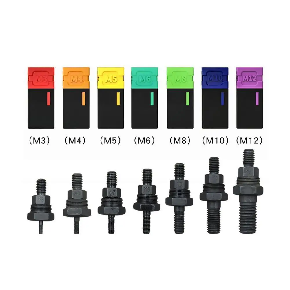 

1PCS M3/M4/M5/M6/M8/M10/M12 Rivets Nuts Insert Flat Threaded for Hand Riveter Gun Tools
