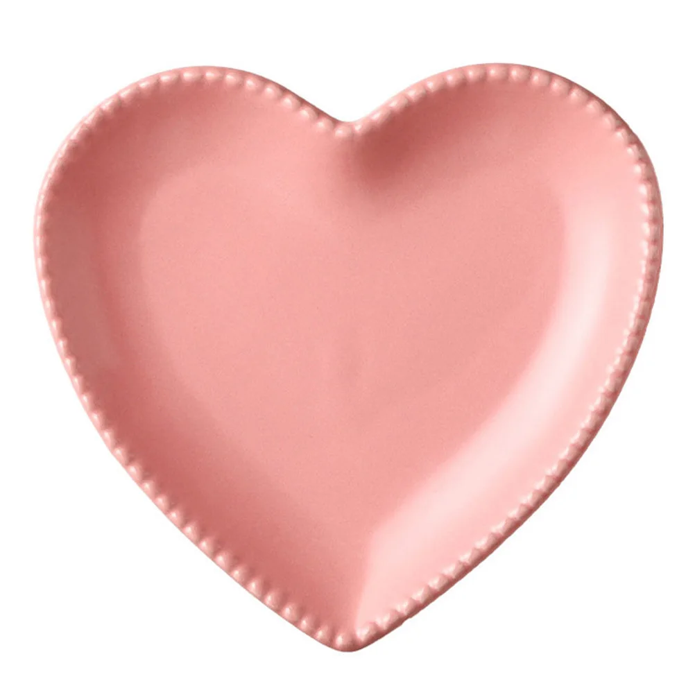 

Heart-Shaped Ceramic Plate Creative Fruits Salad Breakfast Tray for Home Decorative Kitchen Gadget Food Plate Ceramic Tableware