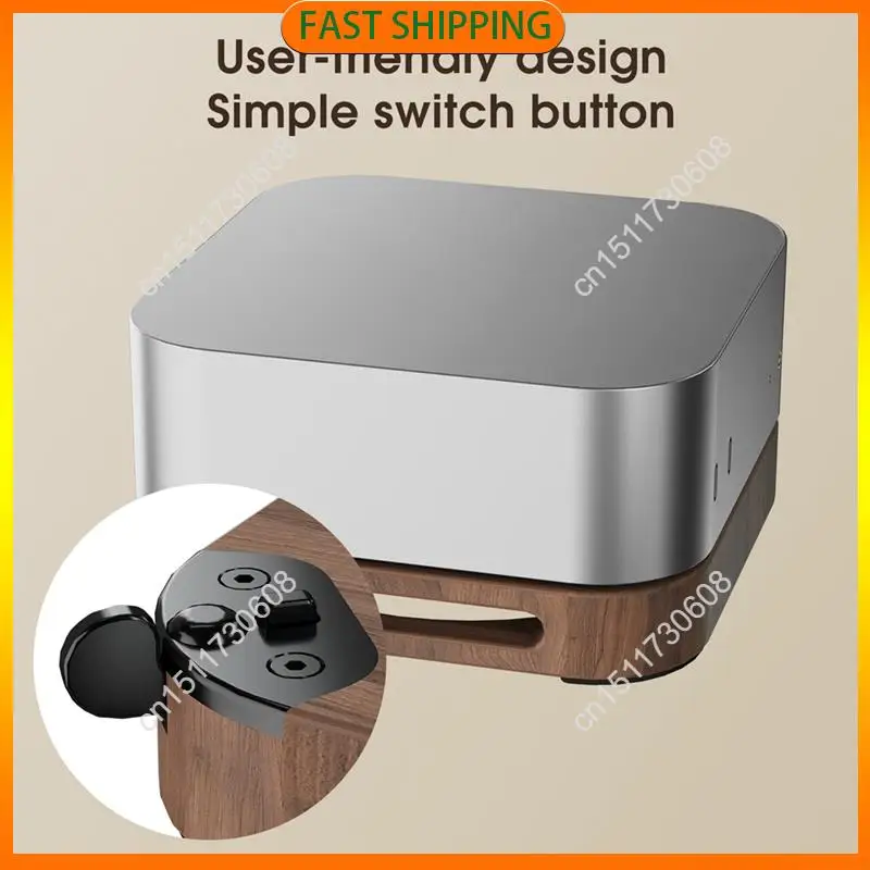 Buy Now Desktop Base Stand For 2024 Mac Mini / Pro Cool Stand External Switch Button Heightened Dustproof Design PC Holder