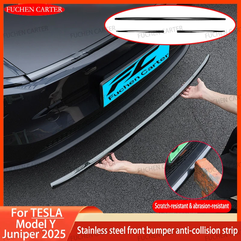 

Защитная накладка на передний бампер для Tesla Model Y Juniper 2025, устойчивая к царапинам, аксессуар для защиты от столкновений