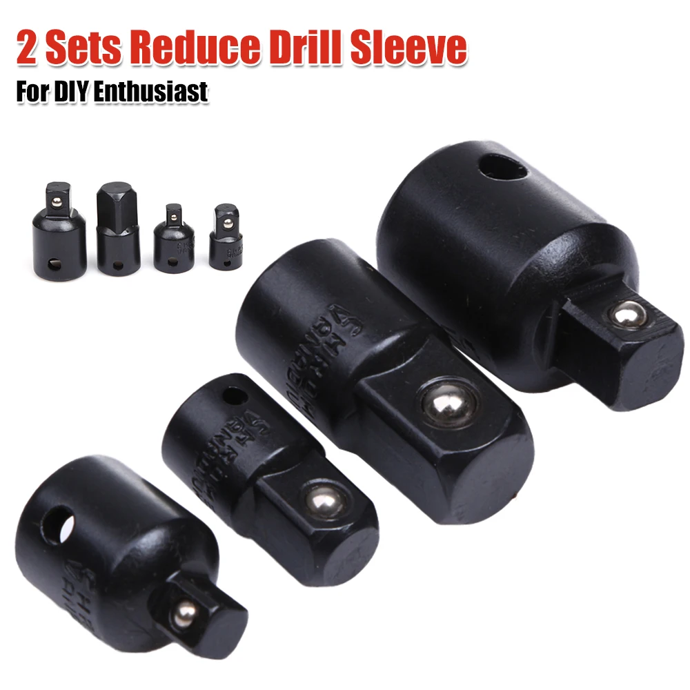 

Набор из 2 комплектов адаптеров для торцевых головок 1/4, 3/8, 1/2 дюйма, 4 шт./компл., хромованадиевая сталь 60HRC, с пружинным шарикоподшипником BI115+, набор ручных инструментов