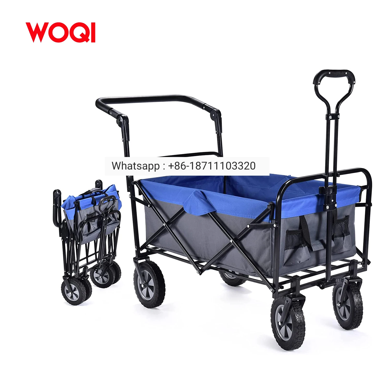 

WOQI Wholesale Adjustable Handle Camping Trolley Foldable Portable camping cart