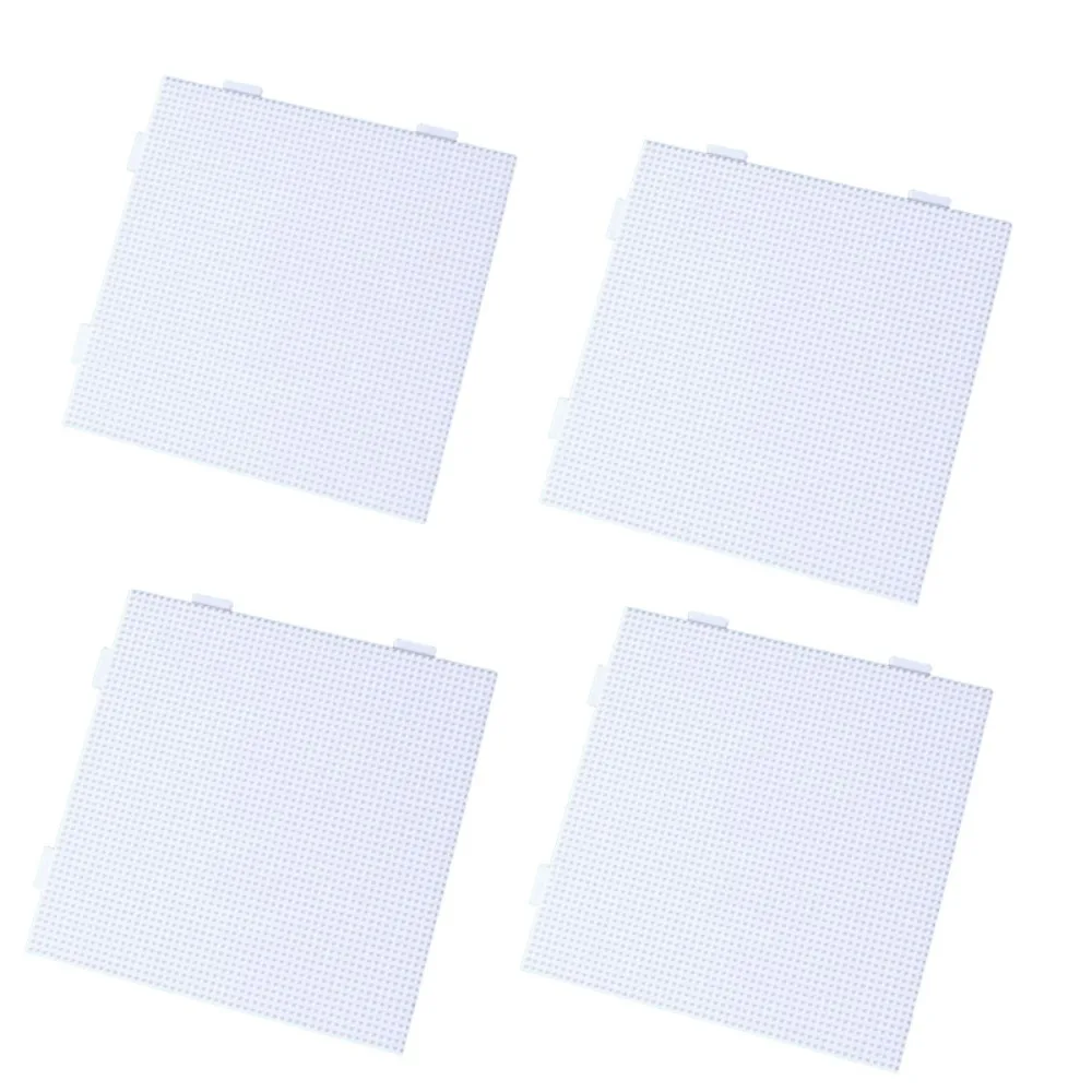 

4Pcs Square Fuse Beads Pegboards DIY 52 nails Melting Beads Pegboards White Clear Sturdy DIY Material Template Art