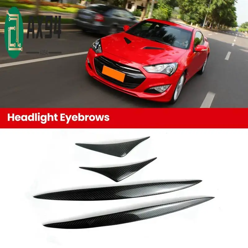 

AX94-углеродное волокно, крышки для бровей, накладка на фару для Hyundai ROHENS-Coupe 2008-2011