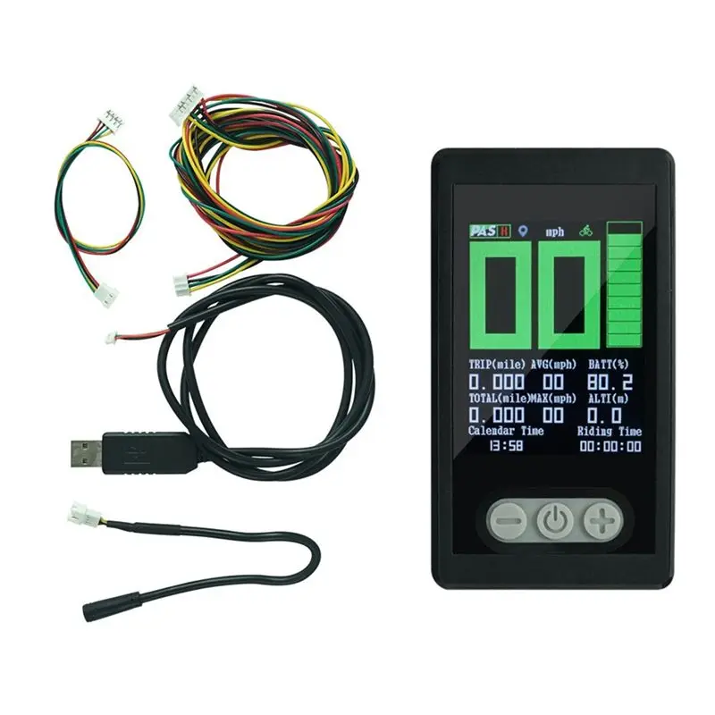 A23F-Ebike Speedometer Bicycle LCD Display Meter With GPS PAS Gear Smart LCD Screen IP65 For Electric Mountain Bike Dashboard