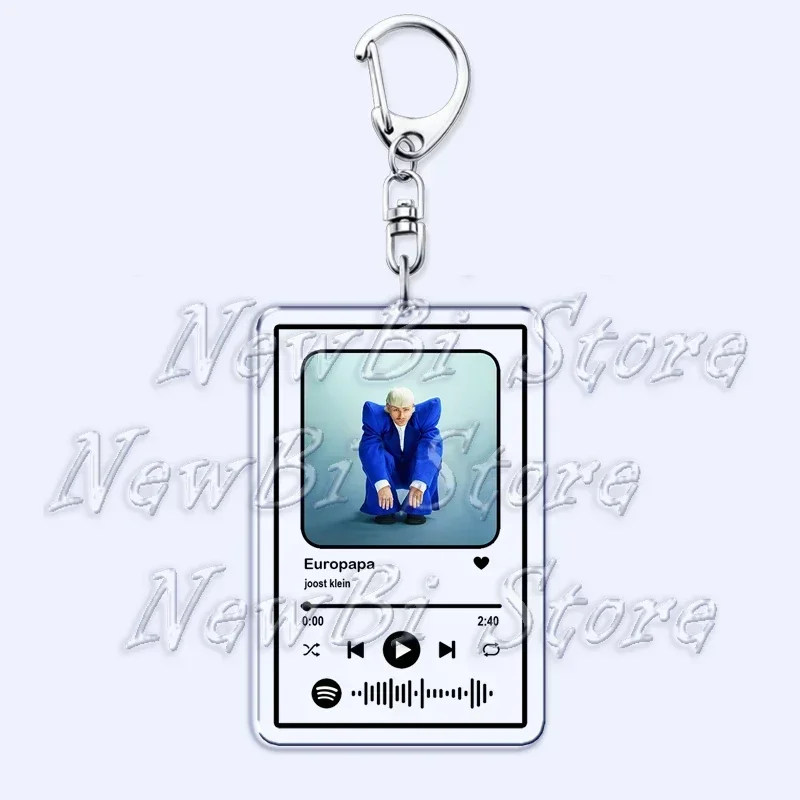 Trending Singer Joost Klein Keychain for Women Bag Accessories Europapa Music Playlist Code Keying Jewelry Fans Friends Gifts