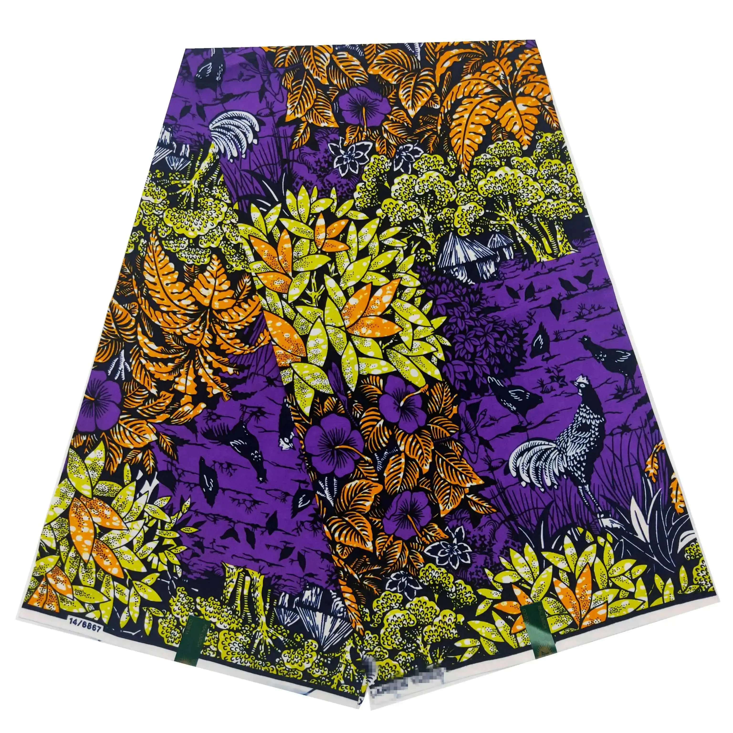 Imagem -06 - Batik Loincoth 100 Algodão Tecido Verdadeiro Super v Real Cera Garantidas Cera Impressões Hollandais Holandeses Vestido Africano Jardas